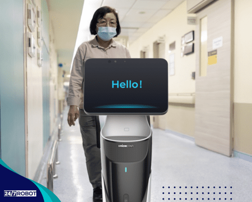 robot otonom di rumah sakit memandu pasien
